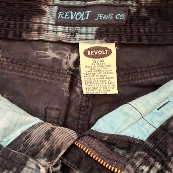 VTG REVOLT JEANS CO. Tie Dye Corduroy Jeans - Picture 5 of 6